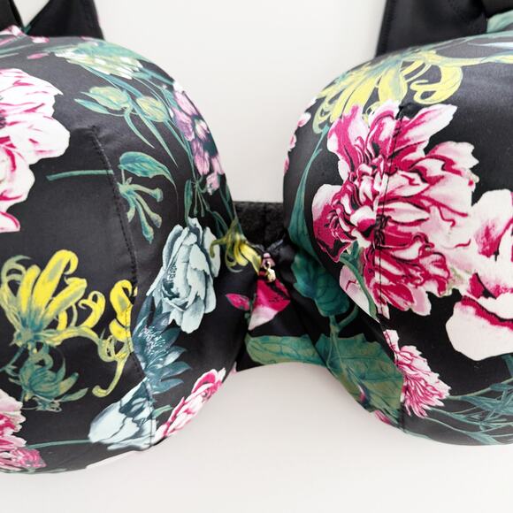 [Cacique] Floral Back Smoother Lightly Lined Full Coverage Underwire Bra Sz 44C - Picture 7 of 9